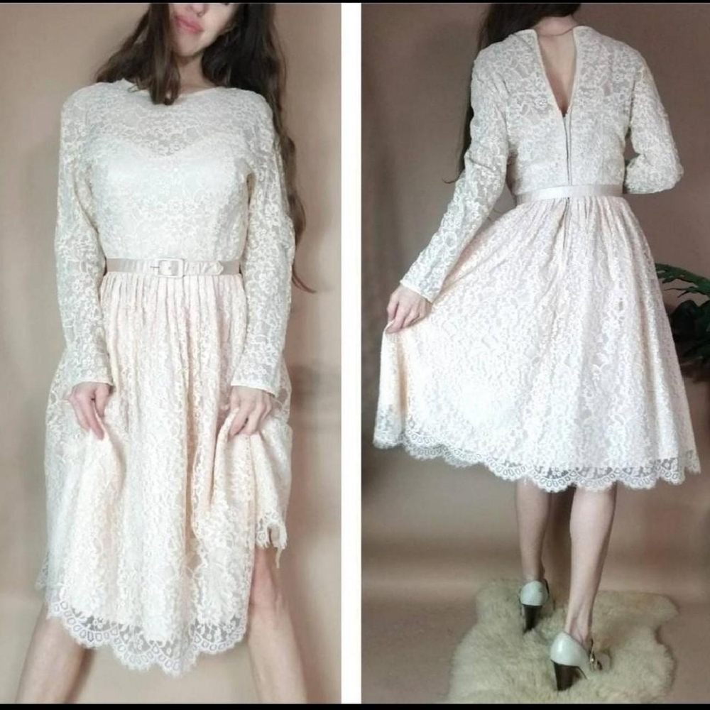 🎈 Sale! Vintage 60s Lace Dress As Is